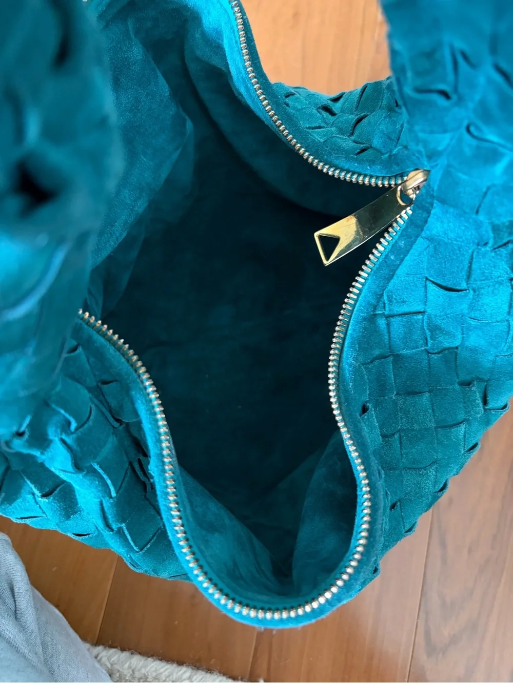 Bottega suede jodie scuba (teal color)